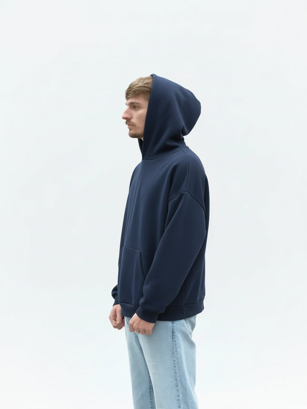 HOODIE HEAVYWEIGHT PREMIUM NAVY OVERSIZE