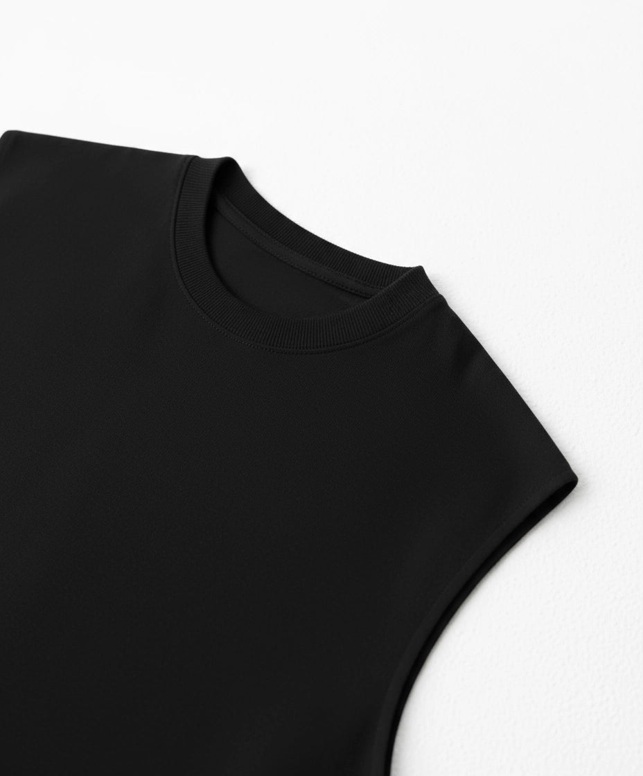 TANK TOP BLACK 250 GSM OVERSIZE