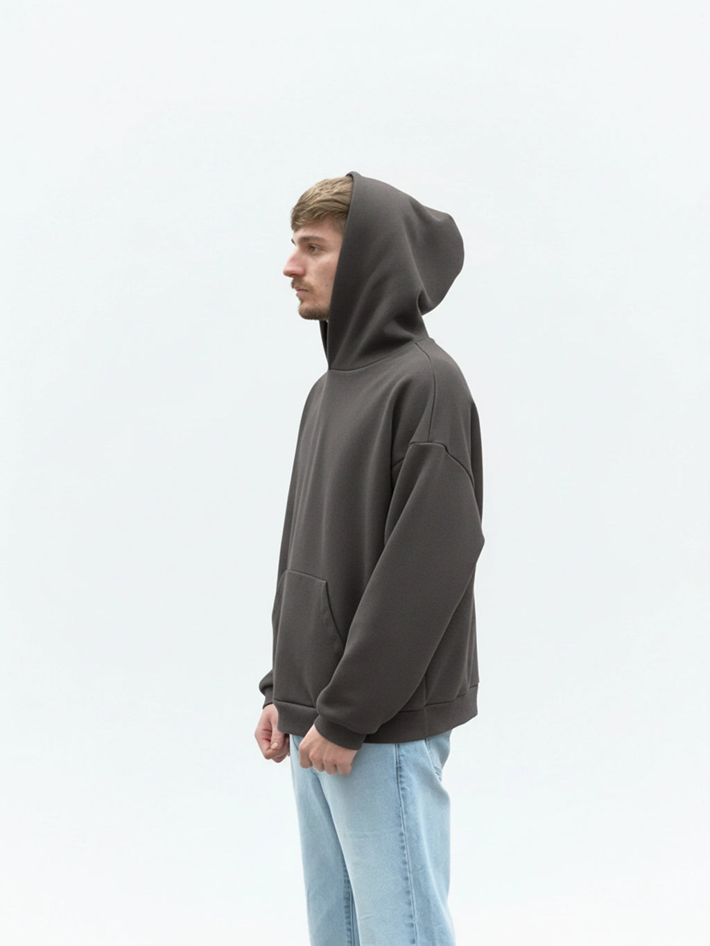 HOODIE HEAVYWEIGHT PREMIUM CARBON BLACK OVERSIZE