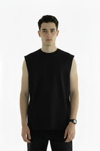 TANK TOP BLACK 250 GSM OVERSIZE