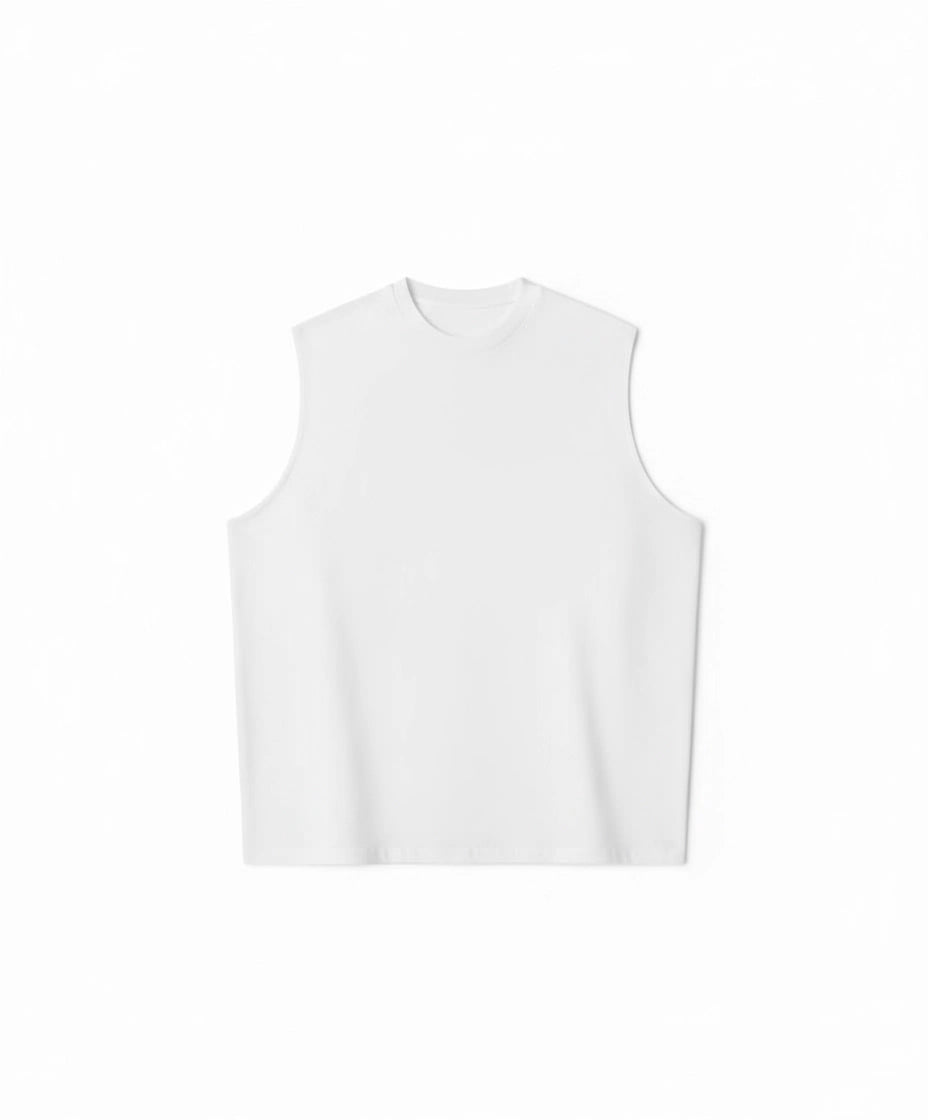 TANK TOP WHITE 250 GSM OVERSIZE